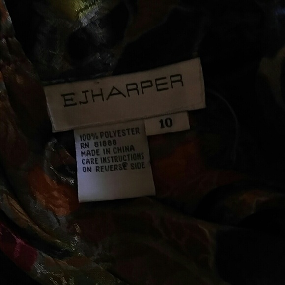 EJ HARPER Vintage 80's Career blouse 10 - Picture 4 of 5